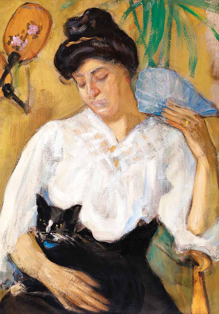 117 n Márffy Ödön (1878-1959) Nő macskával, 1906 körül Woman with a Cat, c.