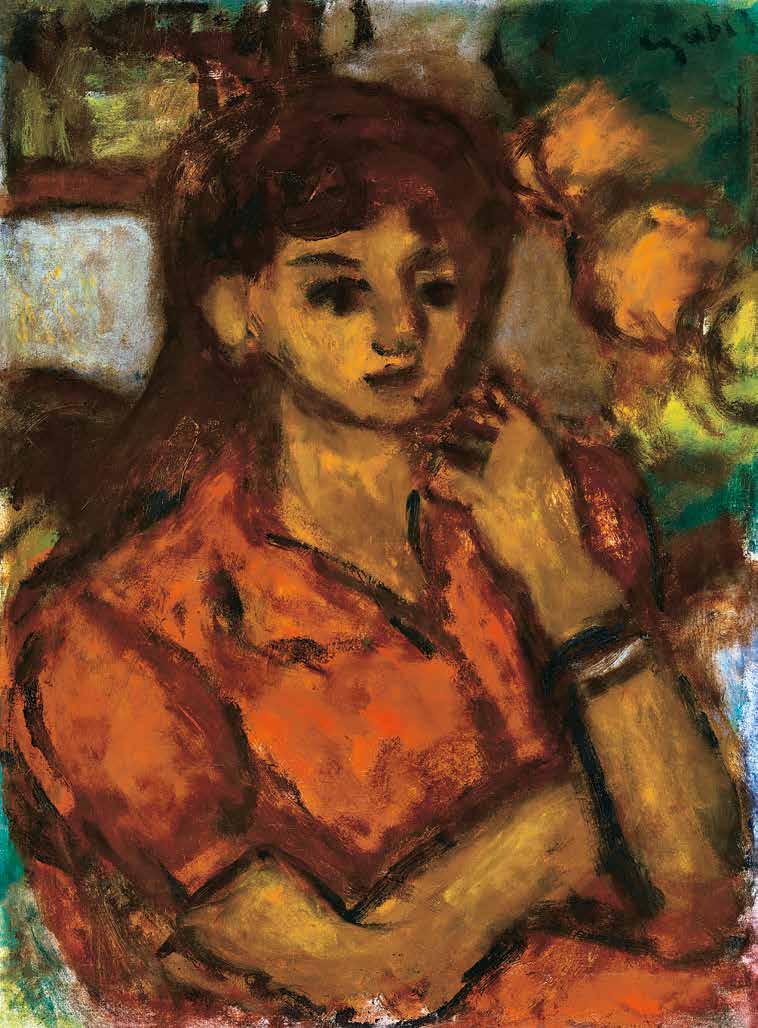 128 128 n Czóbel Béla (1883-1976) Női akt, 1941 Female Nude, 1941 37 x 24,5 cm Kréta, papír on paper Jelezve jobbra lent Signed lower right: Czóbel 41 129 n Czóbel