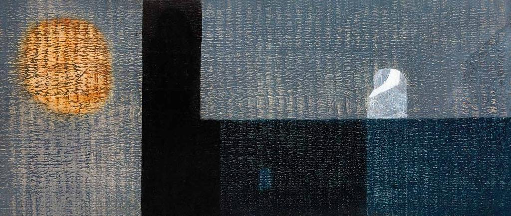 139 n Bálint Endre (1914-1986) Sápadt nap, 1961 Pale Sun, 1961 22 x 52,5 cm Olaj, fa Oil on panel