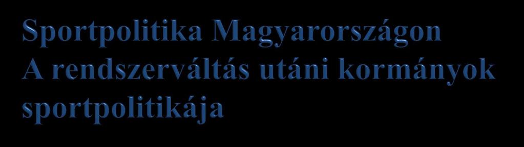Medgyessy-, Gyurcsány- és Bajnai-kormány: Folyamatos kormányzati változások; A sport helye nem tisztázott az államszervezeten