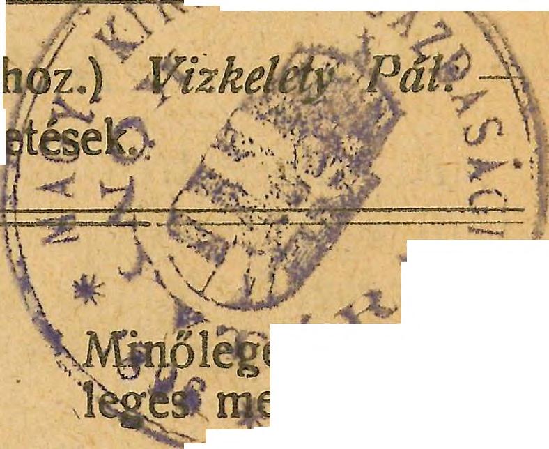 számú itteni rendelettel életbeléptetett szervezeti szabályok e díjszabás által érin tett részükön kívül változást nem szenvednek. A miniszter helyett: Budapest, 19. november. Szomjas s. k.f államtitkár.