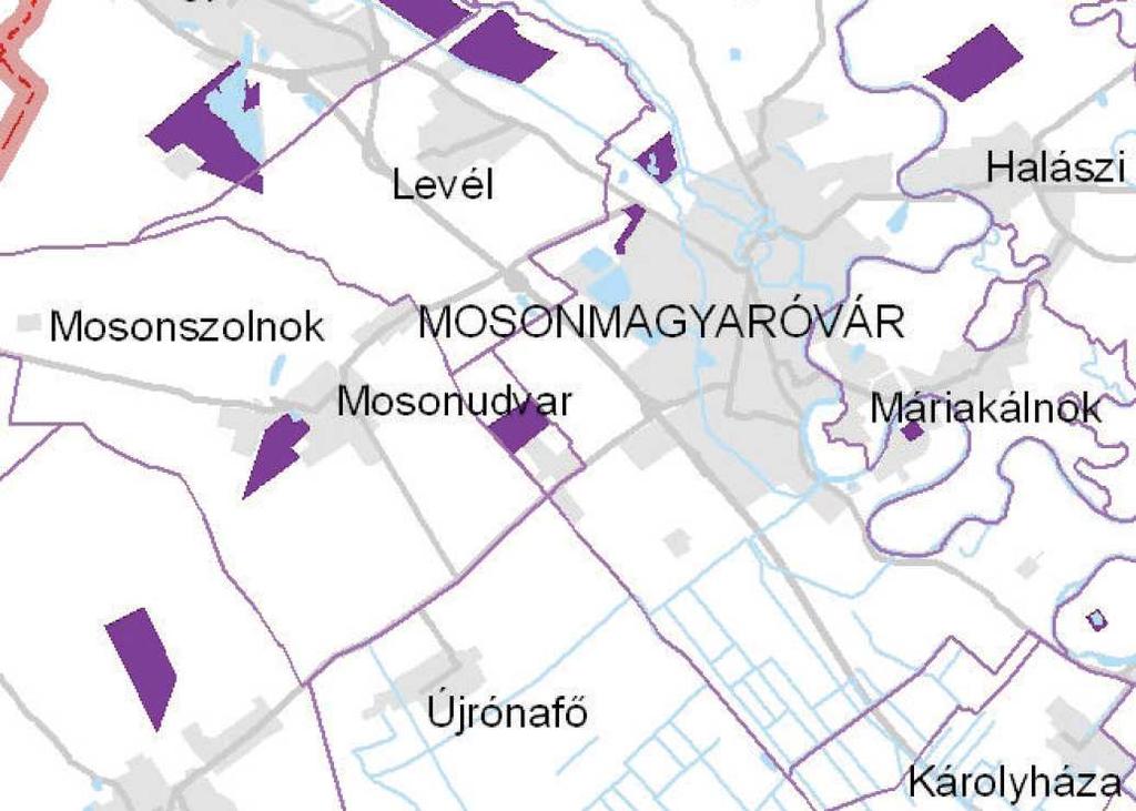 nyersanyag gazdálkodási terület övezete Kivonat a GY-M-S megyei