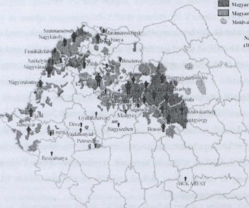 az 1,8 millió főt. A 2002-es román népszámlálás adatai szerint a magyar nemzetiségűek lélekszáma 1 447 544-re csökkent, a becsült számuk pedig, 1,6 millió fő körül lehet.