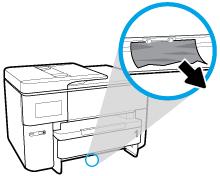2. Ellenőrizze a nyomtatóban az adagolótálca helyén lévő rést. Nyúljon be a résen, és vegye ki az elakadt papírt. 3. Helyezze vissza a nyomtatóba a 2. tálcát.