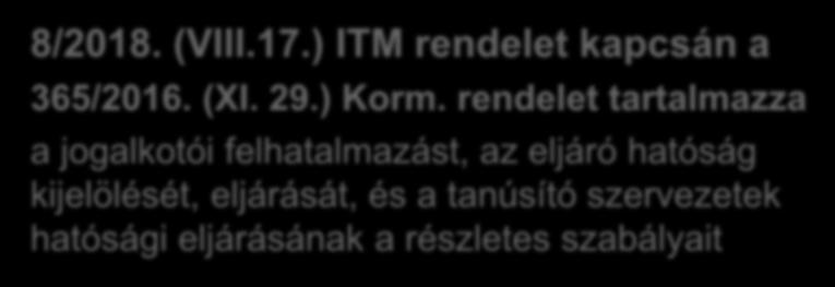 ) ITM rendelet kapcsán a 365/2016. (XI. 29.