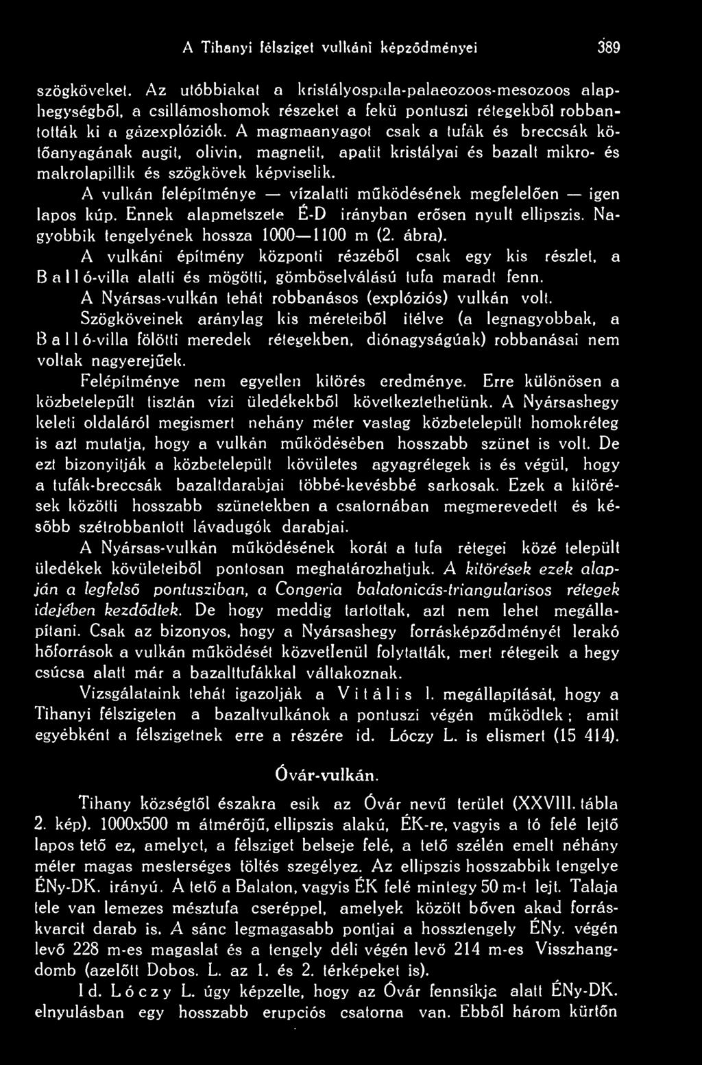 A magmaanyagot csak a tufák és breccsák kötanyagának augif, olivin, magnetit, apatit kristályai és bazalt mikro- és makrolapillik és szögkövek képviselik.