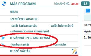 Előfordulhat, hogy első bejelentkezéskor csak a 23-as felületet látja, ilyen esetben a gördítősávot felfelé kell gördítenie, hogy a további