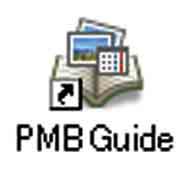 PMB Guide és a Music Transfer parancsikon az Asztalon.