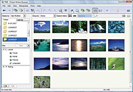 Képek másolása a számítógépre a Picture Motion Browser használatával Képek megtekintése számítógépen Az importálás befejezése után elindul a Picture Motion Browser.