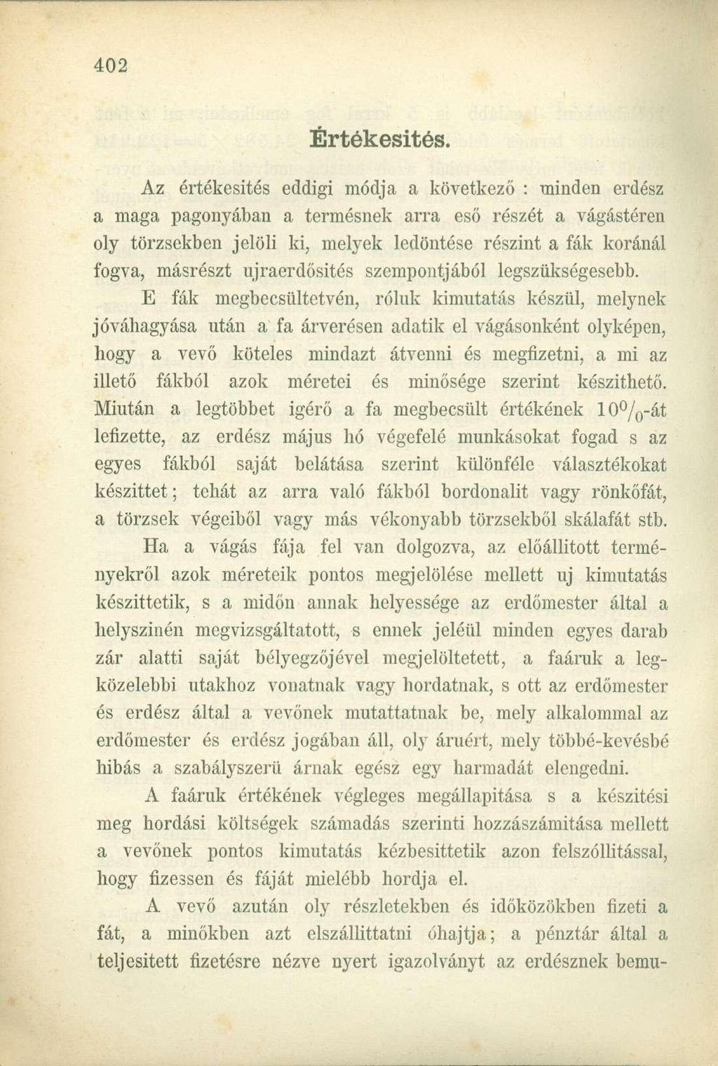 Értékesítés.