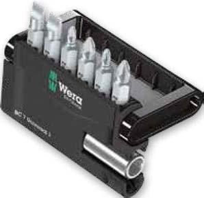 univerzális tartóval, rozsdamentes acél hüvellyel és erős állandó mágnessel ek: Lapos 1,0x5,5, 1,2x6,5, PH1x25, PH2x25, PZ1x25, PZ2x25 Kat.