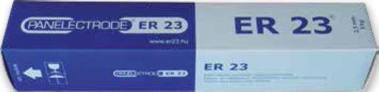 Hegesztés, Forrasztás 48 Hegesztőelektróda, ER 23 (OK 46.16) Vastag bevonatú rutil-cellulóz típusú elektróda gyengén ötvözött acélok hegesztésére.
