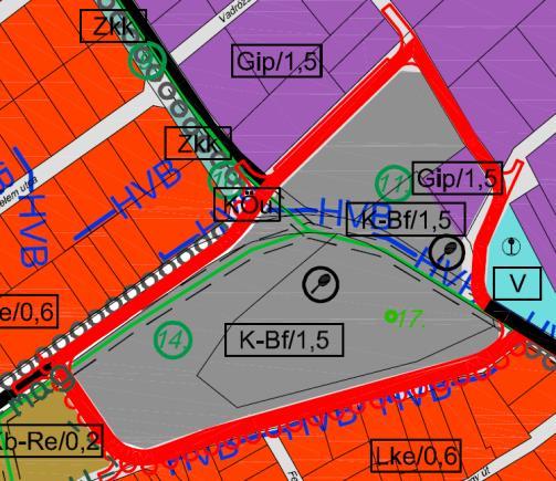 számú módosítás Zkk > K-Bf 0,22 ha TB-1/7. számú módosítás Gip-1 > K-Bf 0,61 ha TB-1/8.