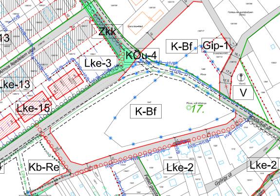 A magterület övezetének tervezett lehatárolása a SZT módosító javaslatában A BATrT 16.