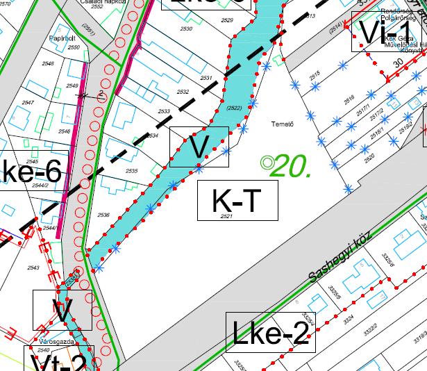 A TSZT-ben a két területfelhasználási kategória határa a fentieknek megfelelően módosul.