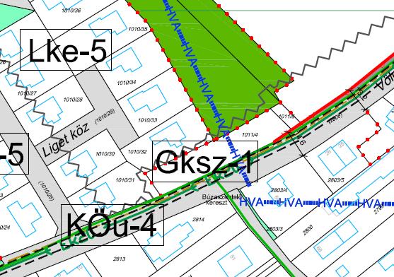 Kérelmét egy terv-vázlattal egészítette ki az ingatlan lakótelekként történő beépíthetőségének bizonyítékaként.