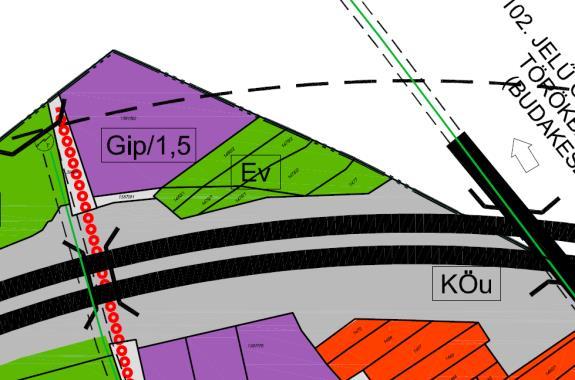 részéről az M0 gyorsforgalmi úttól északra, a meglévő adótorony környezetében.