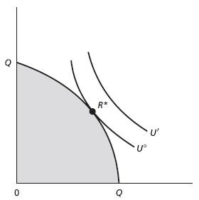 Decentralizált döntések Robinson mint termel vállalat (két terméket termel, egy termelési tényez vel): A termelés x költsége: F, a termelési tényez (munka) ára célfüggvény: Π = p 1 y 1 + p 2 y 2 F