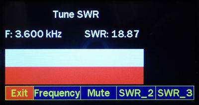 Ha az SWR-t nem használja (az SWR-2 és az SWR-3 beállítva), a sáv fehér és zöld.