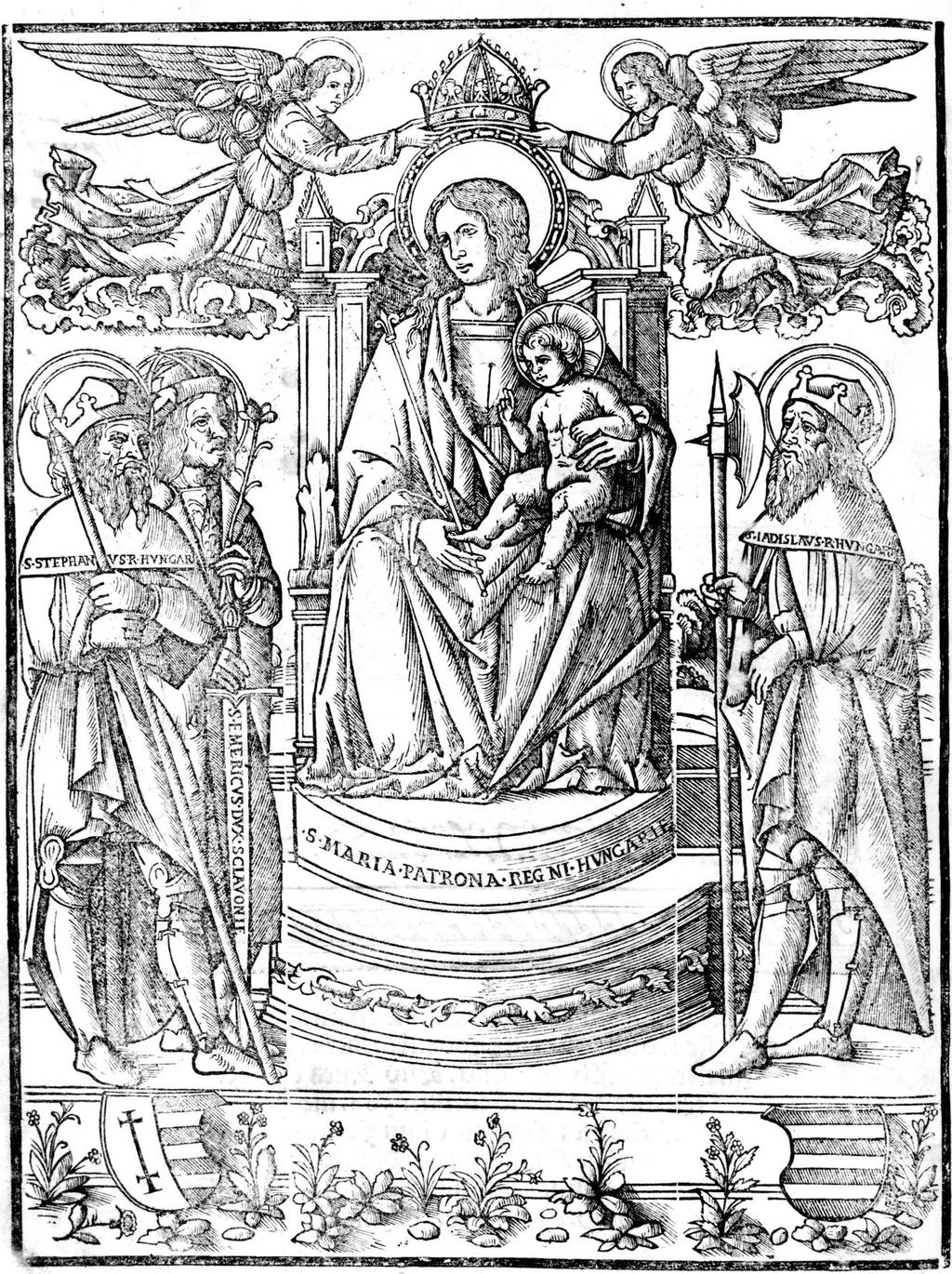 384 10. kép. Patrona Hungariae a magyar szent királyokkal.