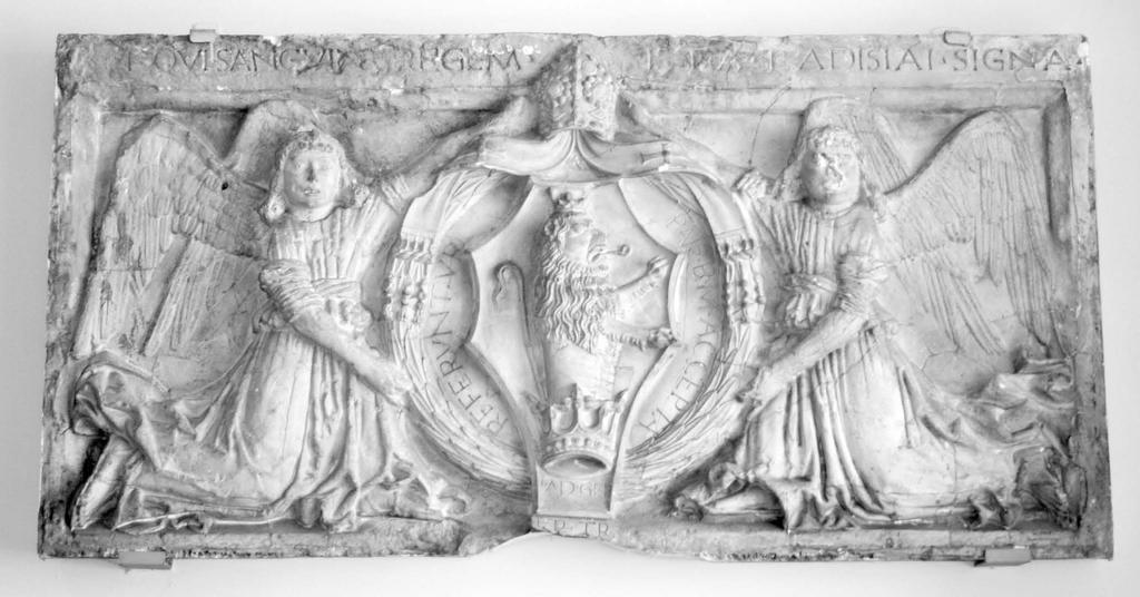 390 12. kép. A Lázói-kápolna bejárata fölötti mező Geréb László püspök címerével, 1512.