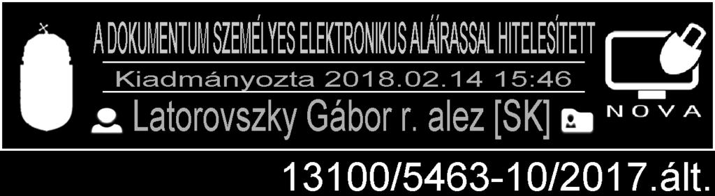 1 Kibocsátó szervezet: Váci Rendőrkapitányság Alkalmazási terület: Váci Rendőrkapitányság hatáskörébe tartozó eljárások A kibocsátás dátuma: 2018.