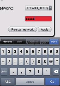 3 Adja meg Wi-Fi hálózata jelszavát a piros színű ablakban, majd kattintson rá, vagy érintse meg az Alkalmaz elemet.