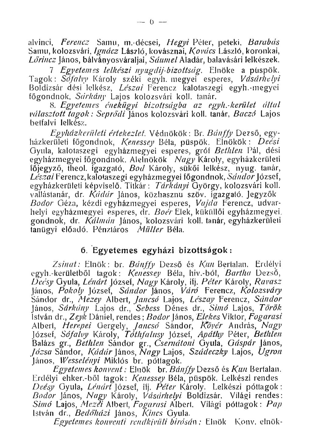 0 alvinci, Ferencz Samu, m.