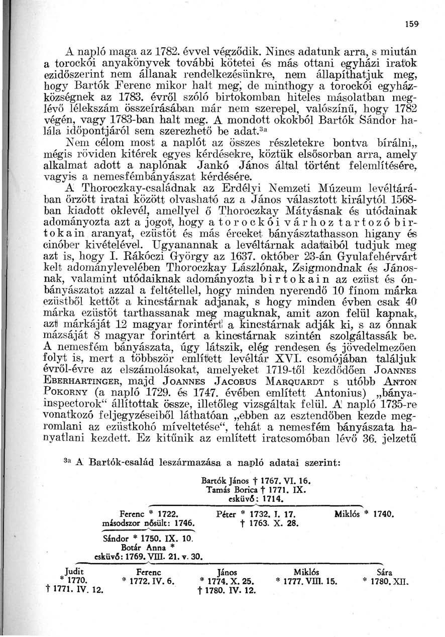 A napló maga az 1782. évvel végződik.