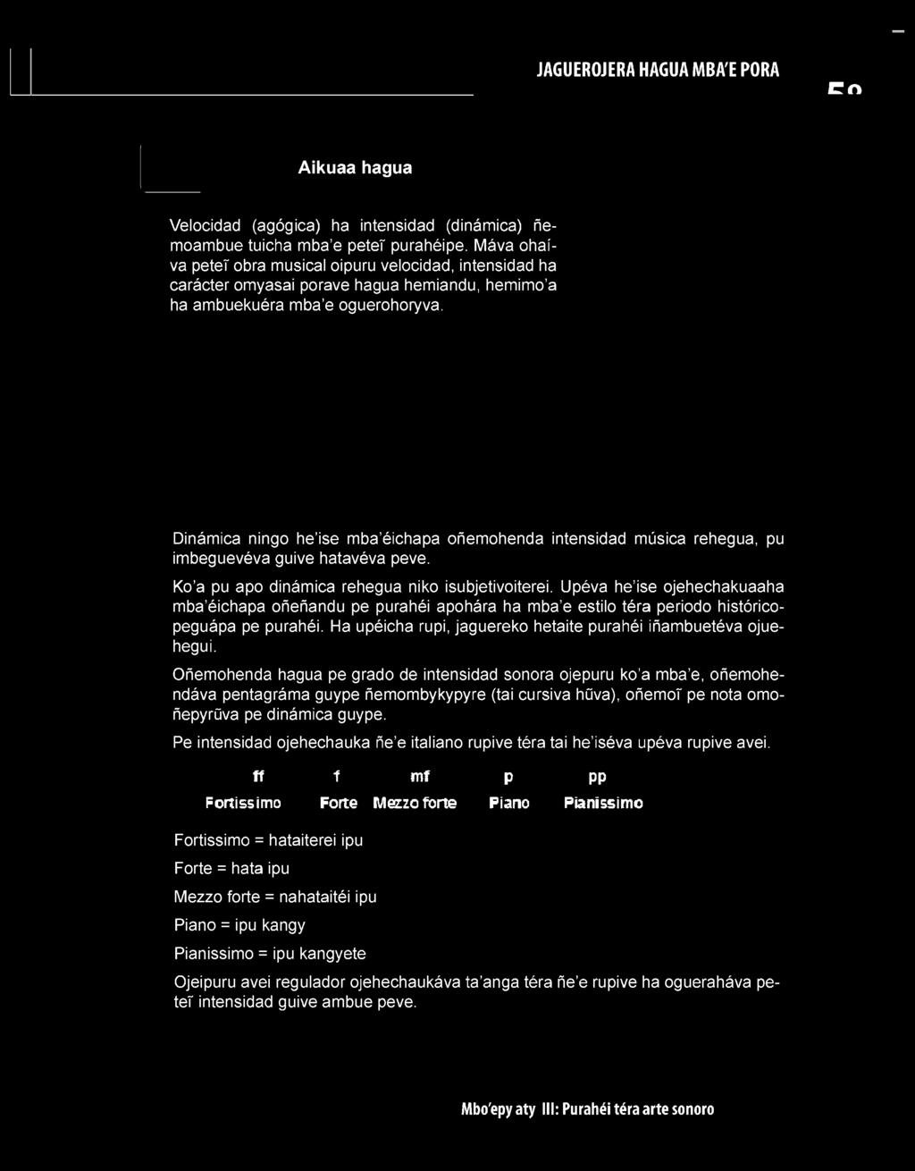 Dinámica ningo he ise mba éichapa oñemohenda intensidad música rehegua, pu imbeguevéva guive