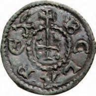 között ékek /gleicharmiges Kreuz im Kreis, zwischen den Armen Keile/ 0.43 gr., Huszár: 63, UngerII.: 108, CNH.I.: 17, RRR! vorzüglich 800.- 87 88 87.