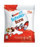 Chocolate 21 g 36 79 Kinder Schoko-Bons 46 g 12 259