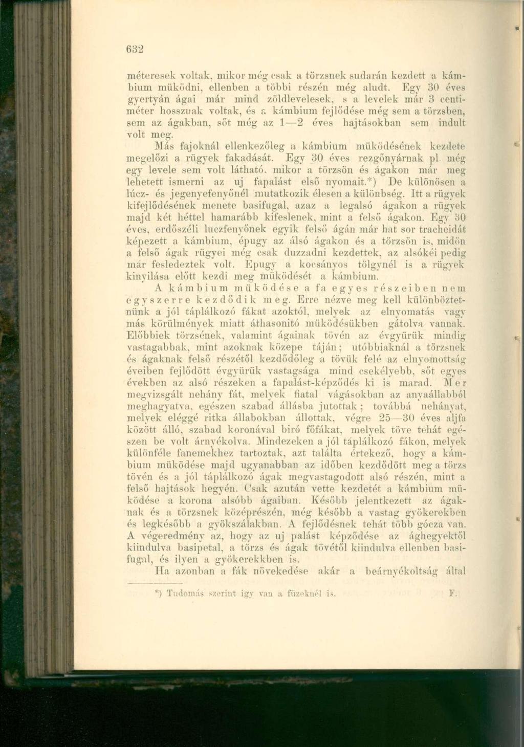 méteresek voltak, mikor még csak a törzsnek sudarán kezdett a kam - bium működni, ellenben a többi részén még aludt.