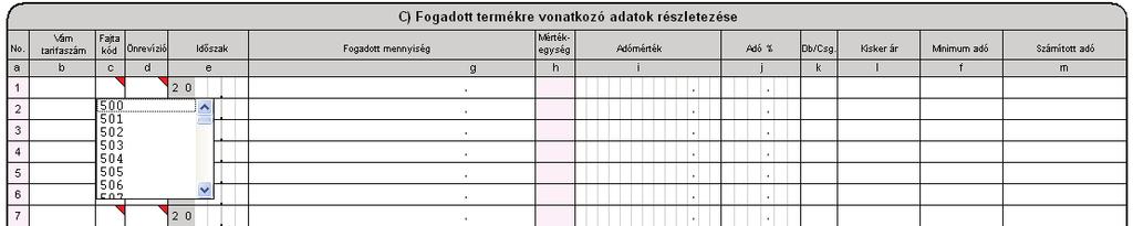 VPID szám: Engedélyben szereplő VPID szám (lehetséges törzsadat) Neve rovat: az engedélyben szereplő gazdálkodó neve (lehetséges törzsadat) Címe rovat: az engedélyben szereplő adat, székhely ennek