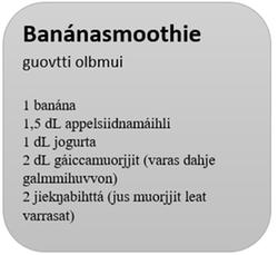 Oppgave 29 Lars áigu ráhkadit banánasmoothie guđa olbmui.