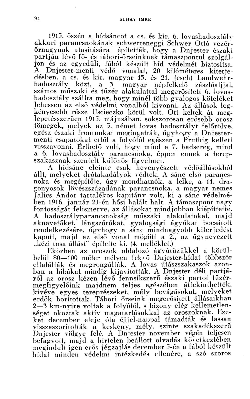 1915. őszén a liídsáncot a es. és kir. 6.