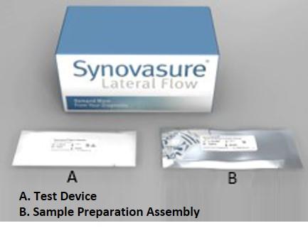 RENDELKEZÉSRE ÁLLÓ ANYAGOK ÉS REAGENSEK REF 00-8888-125-05 Synovasure alfa-defenzin immunkromatográfiás tesztkészlet Mennyiség Használati utasítás 1 REF P50023 Teszteszköz 5 Lezárt tasak, tartalma: