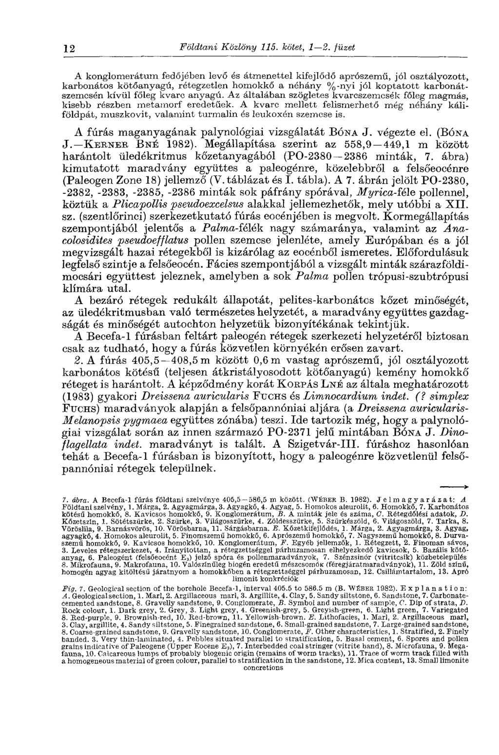 12 Földtani Közlöny 115. kötet, 1 2.