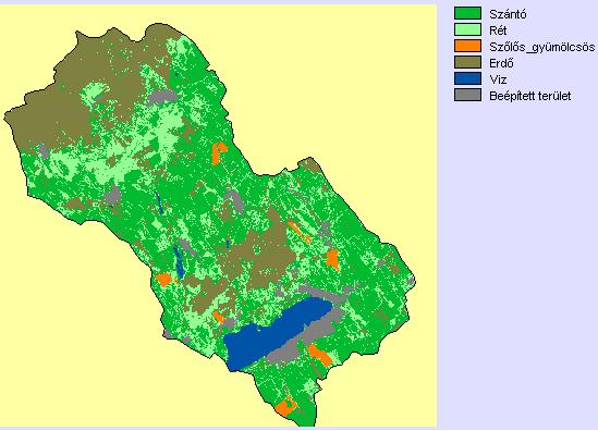 LAND CHANGE MODELER alkalmazása földhasználat kiértékelésében Két idıpontban meghatározott földhasználat adatai alapján A földhasználatban bekövetkezet változások elemzése (idıbeli és térbeli