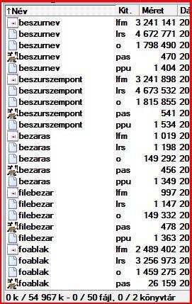 alatt. Állományok: A FORRAS mappában található *.lpi, *.