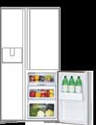HITACHI SIDE-BY-SIDE HŰTŐ ÉS FAGYASZTÓ 3 ajtós side-by-side hűtőszekrény két színben, 92 cm széles, nettó 584 literes