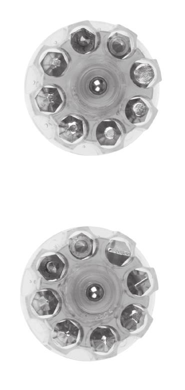 sleufbitje 6 mm, x sleufbitje 4 mm, x markeerbitje, x boorbitje mm), x magazijn met 8 bitjes ( x torxbitje 0, x torxbitje 5, x torxbitje 0, x inbusbitje, x inbusbitje 4, x inbusbitje 5, x