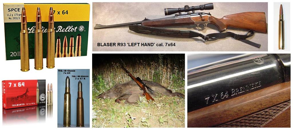 7x64 Magyarországon a.30-06-os mellett a leginkább elterjedt, univerzális középkaliber.