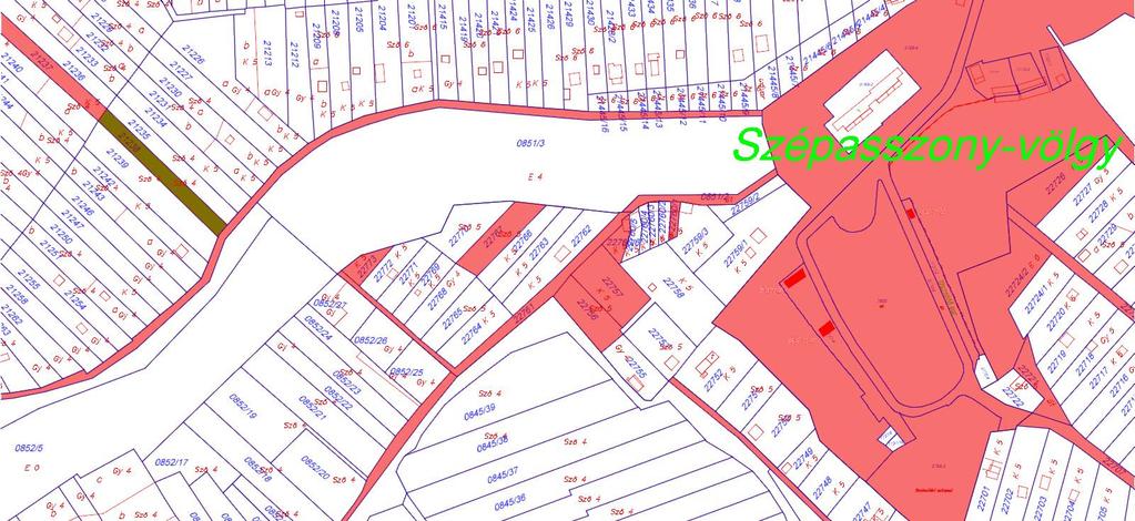 A Paphegy-dűlőben elhelyezkedő 21238 helyrajzi számú(a térképen zölddel kitöltve), 881 m2 térmértékű ingatlan osztatlan közös tulajdonát célszerűnek