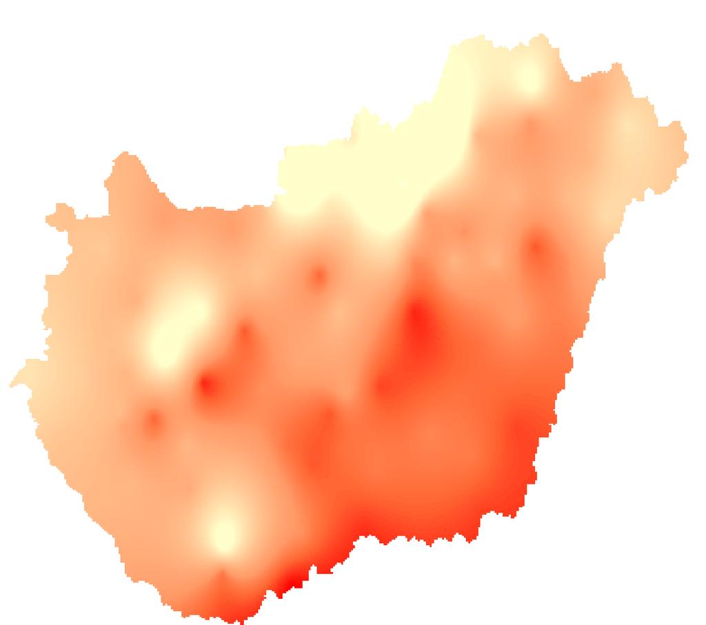 Kiskun m.] és 188 mm (Murakeresztúr) között változott. Az országos területi átlagérték 86 mm volt, amely 48 mm-rel (36 %-kal) maradt el az idszakos átlagtól.