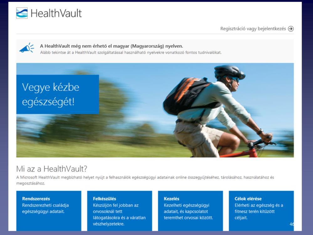 A Microsoft HealthVault egy webalapú személyes egészségügyi rekord, amelyet a Microsoft 2007 októberében hozott létre az egészségügyi és