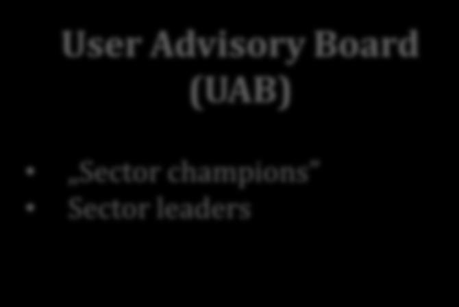 (SET) User Advisory Board (UAB) Task leaders Sector