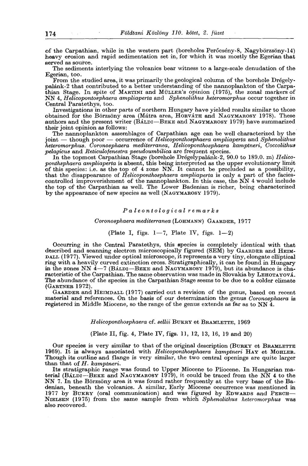 174 Földtani Közlöny 110. kötet, 2.