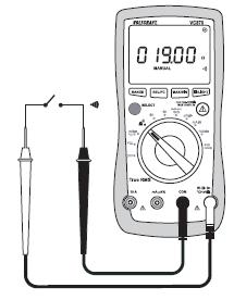 Mérési funkció Mérési tartomány Mérőhüvelyek μa 0,01 μa - 4000 μa COM + maμa ma 0,001 ma - 400 ma COM + maμa 10A 0,001 A - 10 A COM + 10A - Csatlakoztassa a piros mérővezetéket a maμa- vagy a 10A