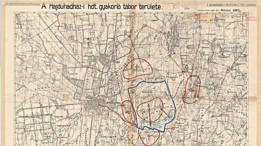 Kiképzőtábor A Hajdúhadház, Téglás, Bököny és Sámson közötti területet az első világháború előtt is használta a magyar királyi honvédség gyakorlatok lebonyolítására. 1907 júliusában például a 3.